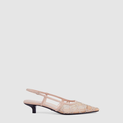 구찌 여성 GG 크리스털 슬링백 펌프스 - Gucci Womens GG Crystal Slingback Pumps - gus6455x