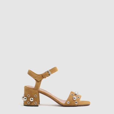 발렌티노 여성 넬코트 크러스트 레더 샌들 - Valentino Womens Nellcoat Crust Leather Sandals - vas6618x