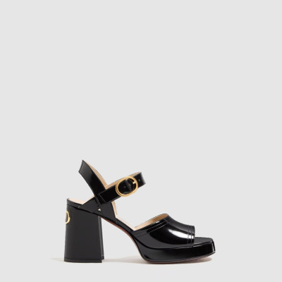 발렌티노 여성 포셋 크러스트 레더 플랫폼 샌들 - Valentino Womens Fawcett Crust Leather Platform Sandals - vas6660x