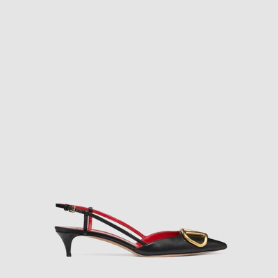 발렌티노 여성 브이로고 시그니처 슬링백 펌프스 - Valentino Womens Calfskin V-Logo Signature Slingback Pumps - vas6687x