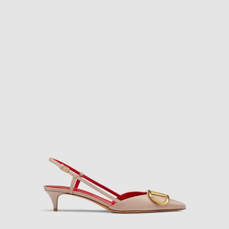 발렌티노 여성 브이로고 시그니처 슬링백 펌프스 - Valentino Womens Calfskin V-Logo Signature Slingback Pumps - vas6688x