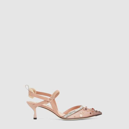 펜디 여성 콜리브리 미디엄 힐 슬링백 - Fendi Womens Colibri Medium Heel Slingback - fes6742x