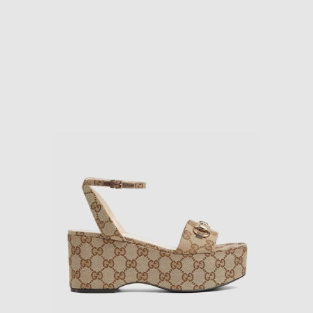 구찌 여성 홀스빗 플랫폼 샌들 - Gucci Womens Horsebit Platform Sandals - gus6803x