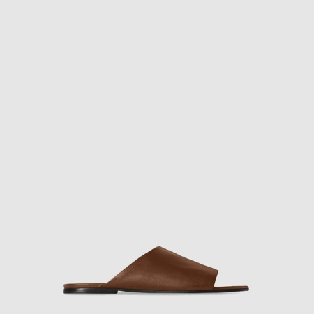 더 로우 여성 Signum 가죽 슬리퍼 - The Row Womens Signum Leather Slippers - ths6829x