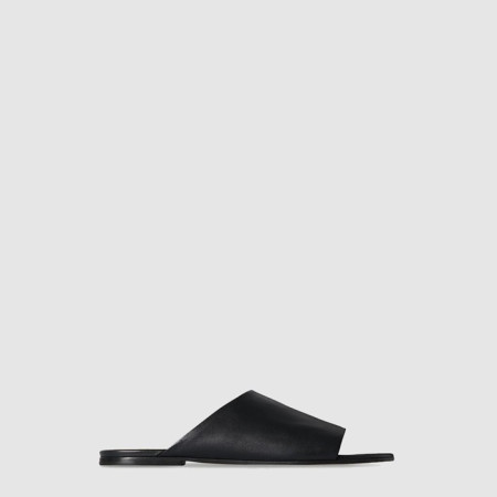 더 로우 여성 Signum 가죽 슬리퍼 - The Row Womens Signum Leather Slippers - ths6830x