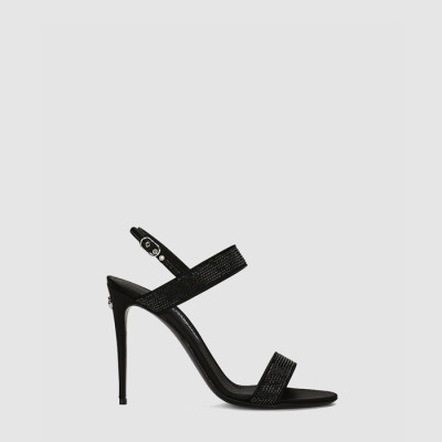 돌체앤가바나 여성 라인스톤 새틴 샌들 - Dolce&Gabbana Womens Rhinestones Satin Sandals - dos6907x