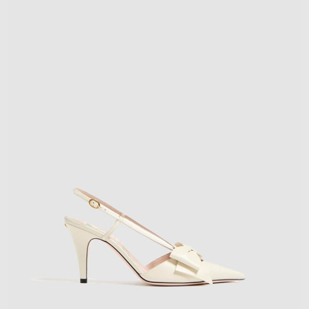 발렌티노 여성 보와우 무아레 패브릭 슬링백 펌프스 - Valentino Womens Bowaou Moire Fabric Slingback Pumps - vas6981x
