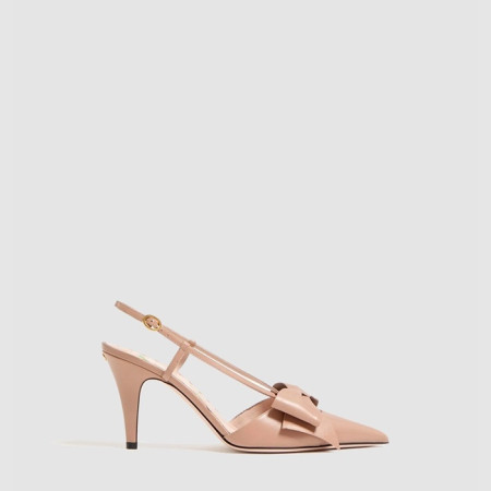 발렌티노 여성 보와우 무아레 패브릭 슬링백 펌프스 - Valentino Womens Bowaou Moire Fabric Slingback Pumps - vas6983x