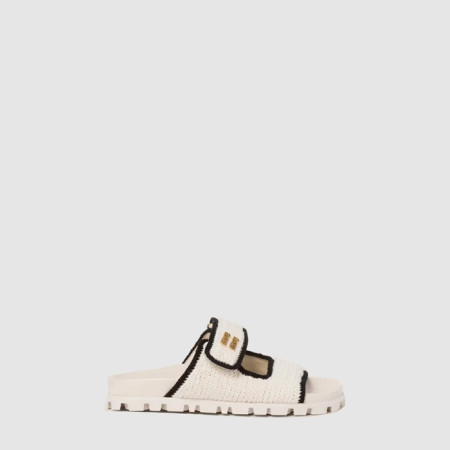 미우미우 여성 크로셰 니트 슬라이드 - Miumiu Womens Crochet Knit Slide - mis6984x