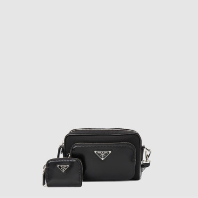 프라다 남성 리나일론 브러시드 가죽 숄더백 2VH172 - Prada Mens Re-Nylon Brushed Leather Shoulder Bag - prb7833x
