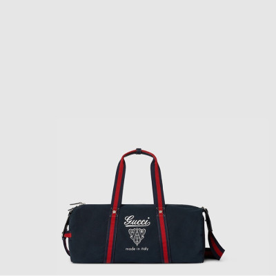 구찌 남성 라지 프린트 캔버스 더플백 - Gucci Mens Large Print Canvas Duffle Bag - gub7867x
