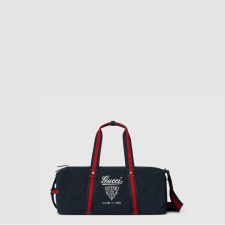 구찌 남성 라지 프린트 캔버스 더플백 - Gucci Mens Large Print Canvas Duffle Bag - gub7867x