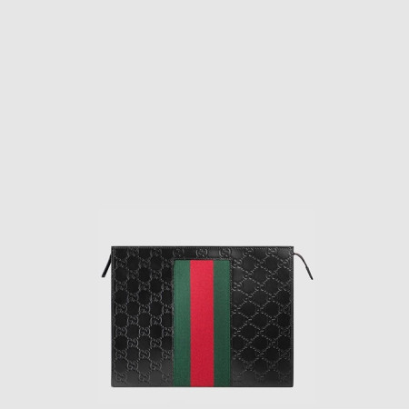 구찌 남성 GG 수프림 캔버스 웹 파우치 - Gucci Mens GG Supreme Canvas Web Pouch - gub8024x