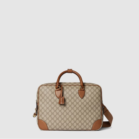 구찌 남성 GG 엠블럼 미디엄 브리프케이스 - Gucci Mens GG Emblem Medium Briefcase - gub8035x