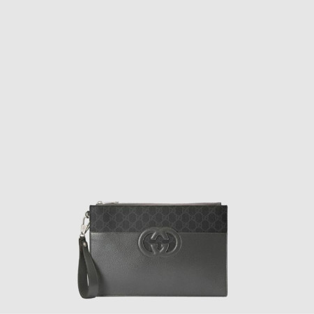 구찌 남성 컷아웃 인터로킹 G 클러치 - Gucci Mens Cutout Interlocking G Clutch - gub8966x
