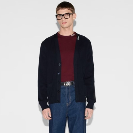 구찌 남성 브이넥 니트 가디건 - Gucci Mens V-neck Cardigan - guc7803x