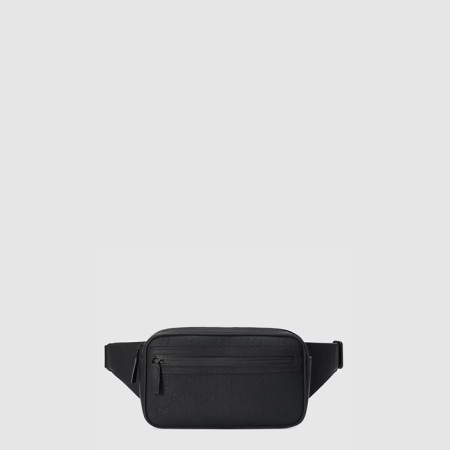 구찌 남성 GG 러버 효과 벨트백 - Gucci Mens GG Rubber Effect Belt Bag - gub9093x