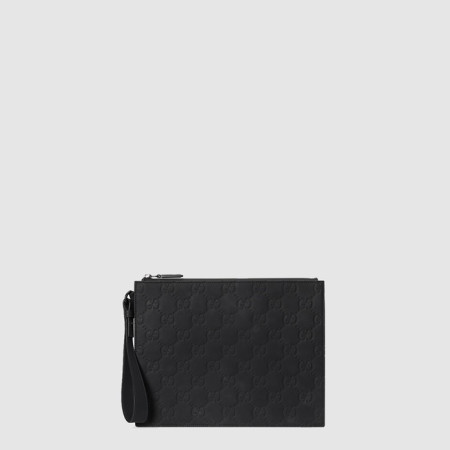 구찌 남성 GG 러버 효과 파우치 - Gucci Mens GG Rubber Effect Pouch - gub9190x