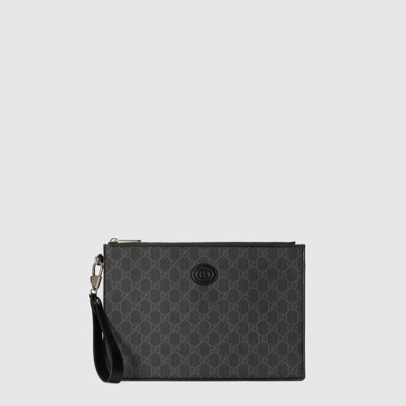 구찌 남성 인터로킹 G 디테일의 파우치 - Gucci Mens Pouch with Interlocking G Detail - gub9298x