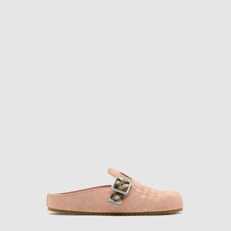 버버리 남성 체크 스웨이드 어친 클로그 - Burberry Mens Check Suede Urchin Clogs - bus7095x