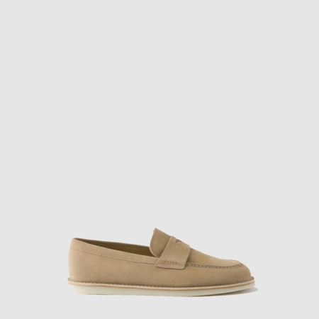 프라다 남성 블리치드 스웨이드 로퍼 - Prada Mens Bleached Suede Loafers - prs7159x