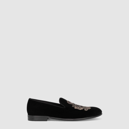 돌체앤가바나 남성 자수 벨벳 로퍼 - Dolc&Gabbana Mens Embroidered Velvet Loafers - dos7201x