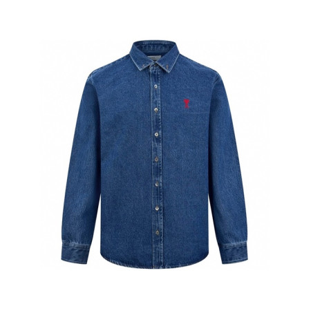 아미 남성 데님 셔츠 - Ami Mens Denim Shirts - amc7864x