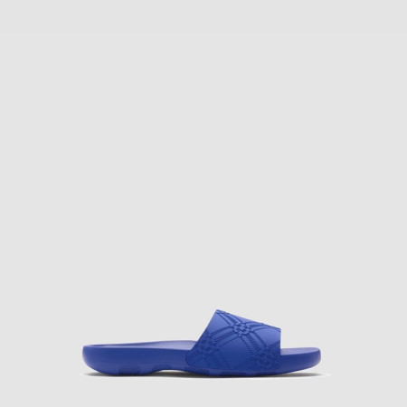 버버리 남성 엠보싱 체크 다이브 슬라이드 - Burberry Mens Embossed Check Dive Slides - bus7261x