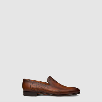 벨루티 남성 커시브 갈레 레더 로퍼 - Berluti Mens Cursive Gallé Leather Loafers - bes7505x