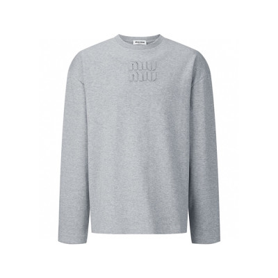 미우미우 남/녀 라운드 긴팔티 - Miumiu Unisex Round Tshirt - mic7909x