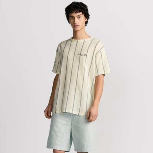 디올 남성 라운드 반팔 티셔츠 - Dior Mens Round Tshirt - dic7921x