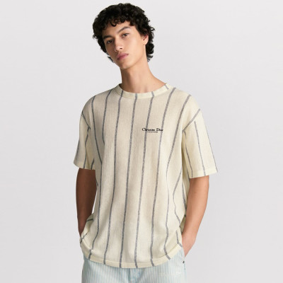 디올 남성 라운드 반팔 티셔츠 - Dior Mens Round Tshirt - dic7921x