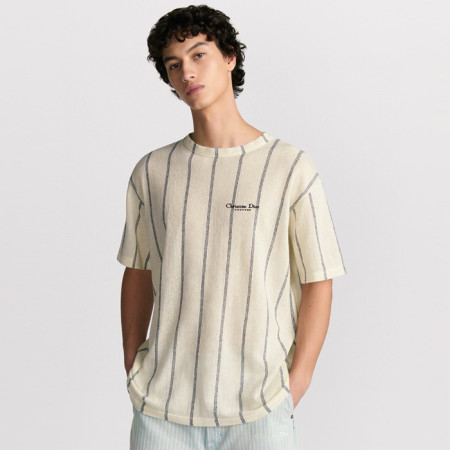 디올 남성 라운드 반팔 티셔츠 - Dior Mens Round Tshirt - dic7921x