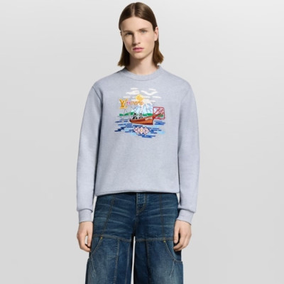 루이비통 남성 라운드 맨투맨 - Louis vuitton Mens Round Tshirt - lvc7944x