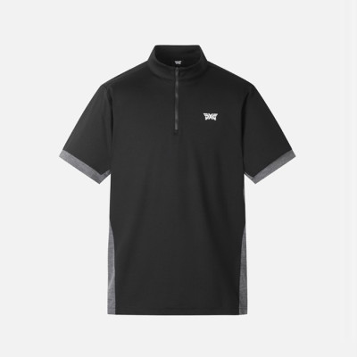 PXG 남성 썸머 카라 블럭 하프 집업 티셔츠 - gol1770x