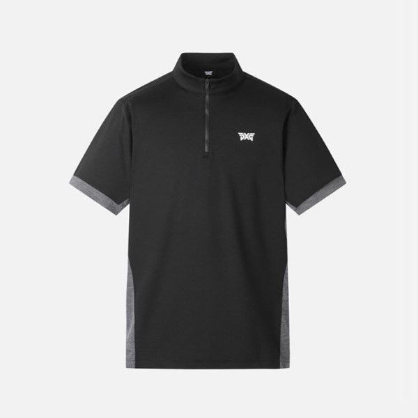 PXG 남성 썸머 카라 블럭 하프 집업 티셔츠 - gol1770x