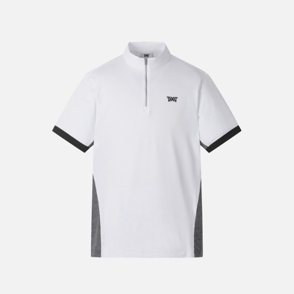 PXG 남성 썸머 카라 블럭 하프 집업 티셔츠 - gol1771x