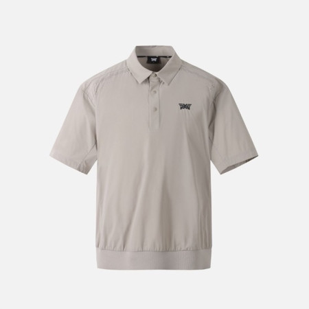 PXG 남성 썸머 우븐 루즈핏 카라 숏 슬리브 티셔츠 - gol1773x