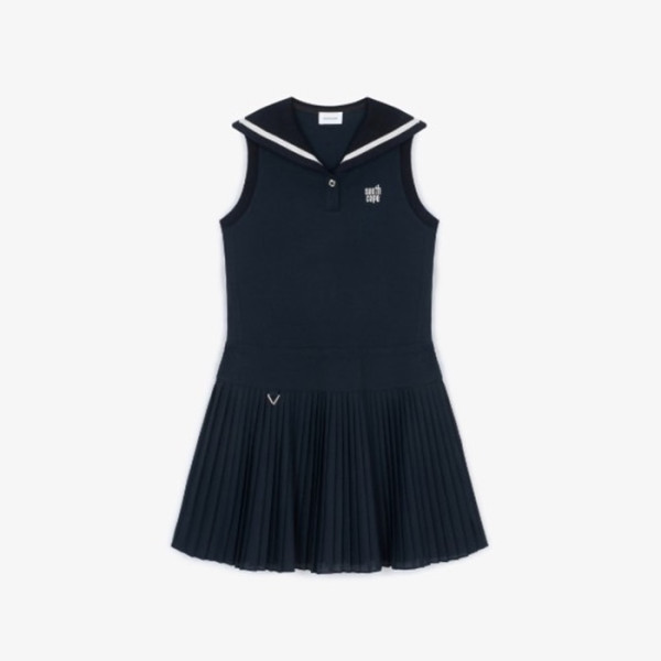 [SOUTHCAPE] 사우스케이프 여성 세일러 카라 플리츠 원피스 - gol1803x