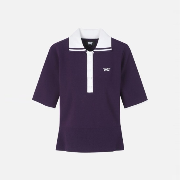 PXG 여성 미들 슬리브 칼라 스웨터 - gol1819x