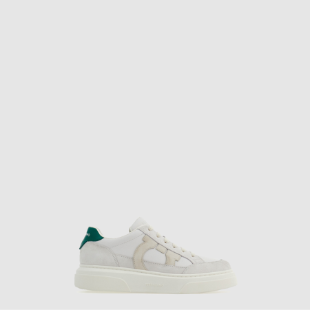 페라가모 간치니 아웃라인 로우 컷 스니커즈 - Ferragamo Gancini Outline Low-Cut Sneakers - fes7606x