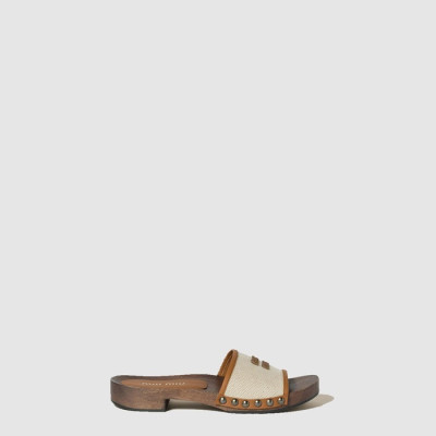 미우미우 여성 캔버스 클로그 - Miu Miu Womens Canvas Clog - mis7773x