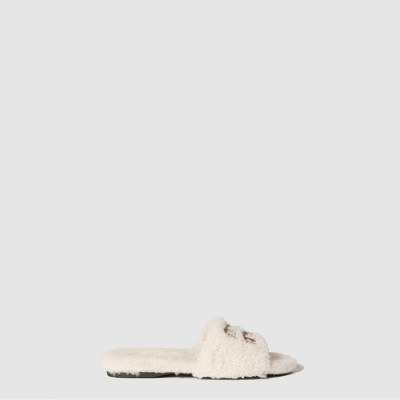 미우미우 여성 시어링 슬라이드 - Miu Miu Womens Shearling Slides - mis7775x