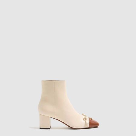 발렌티노 여성 발레 뒤 루아 키드스킨 레더 앵클 부츠 - Valentino Ballet du Roi Kidskin Leather Ankle Boots - vas7809x