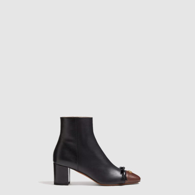 발렌티노 여성 발레 뒤 루아 키드스킨 레더 앵클 부츠 - Valentino Ballet du Roi Kidskin Leather Ankle Boots - vas7810x