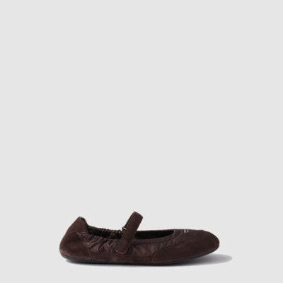 프라다 여성 컬랩스 리나일론 및 스웨이드 발레리나 - Prada Collapsible Re-Nylon and Suede Ballerina - prs7873x
