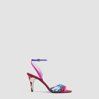 발렌티노 여성 레이디크러쉬 크리스털 장식 새틴 샌들 - Valentino Lady Crush Crystal-Embellished Satin Sandals - vas7950x