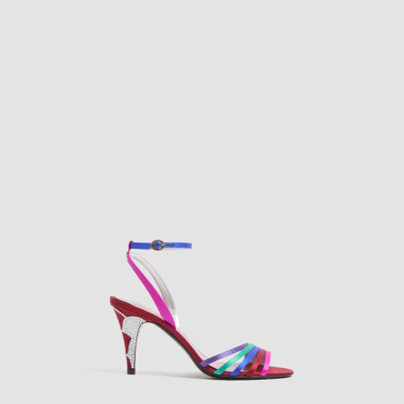 발렌티노 여성 레이디크러쉬 크리스털 장식 새틴 샌들 - Valentino Lady Crush Crystal-Embellished Satin Sandals - vas7950x