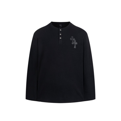 크롬하츠 남성 라운드 긴팔티 - Chrome Hearts Mens Round Tshirt - chc8007x
