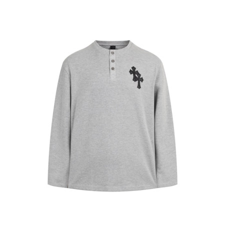 크롬하츠 남성 라운드 긴팔티 - Chrome Hearts Mens Round Tshirt - chc8008x